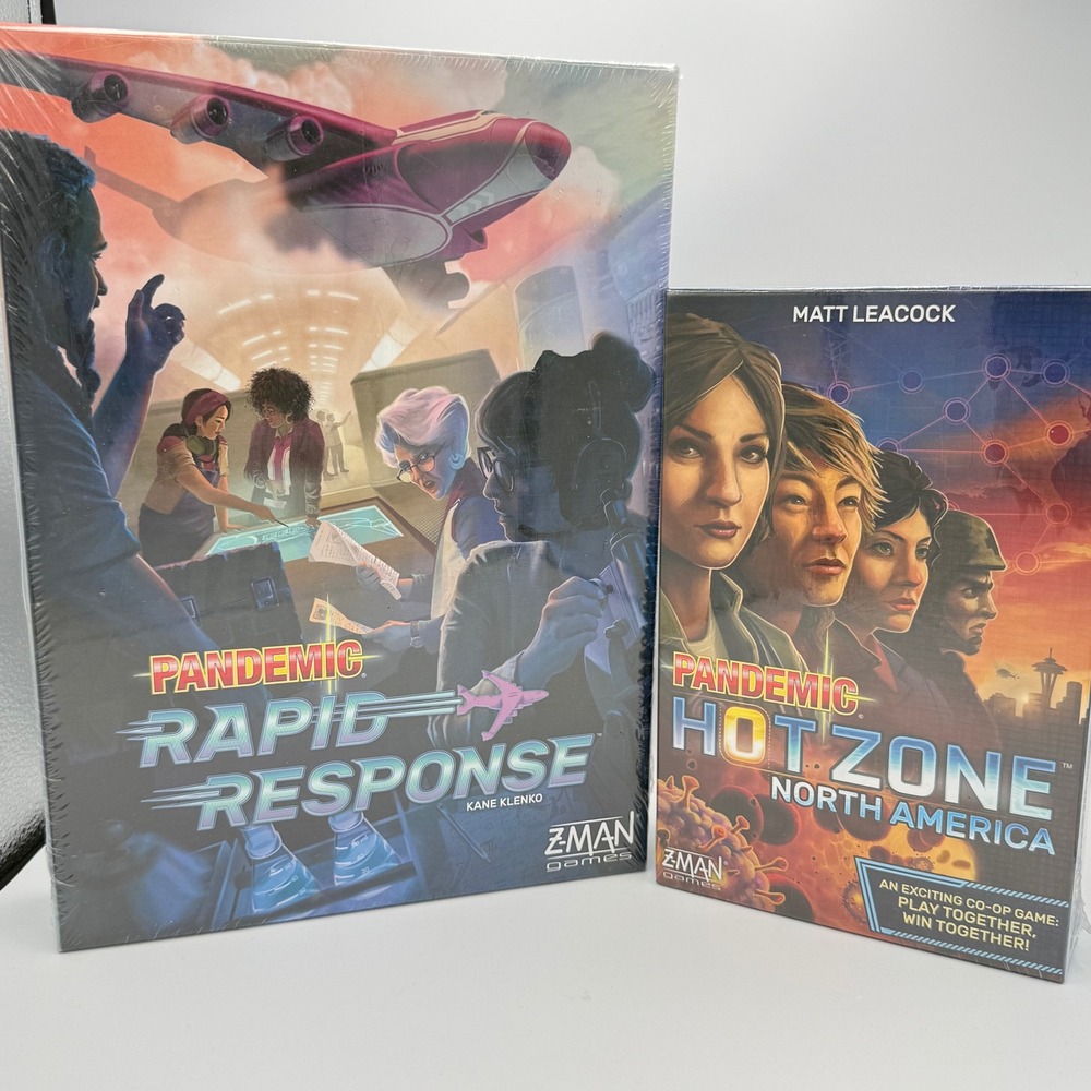 Z-Man Games Pandemic Tabletop Game Bundle New Rapid Response Hot Zone